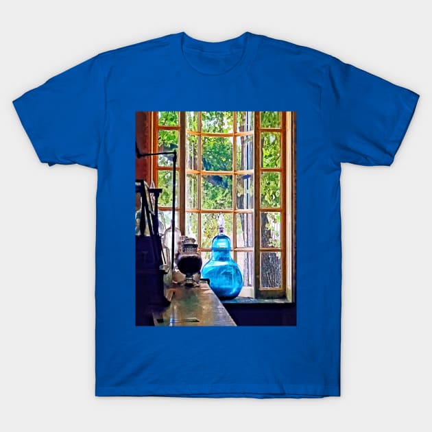 Pharmacists - Blue Apothecary Bottle T-Shirt by SusanSavad